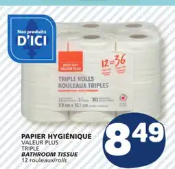 Marché Bonichoix VALEUR PLUS TRIPLE BATHROOM TISSUE offer