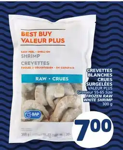 Marché Bonichoix VALEUR PLUS FROZEN RAW WHITE SHRIMP offer