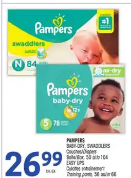 Uniprix PAMPERS BABY-DRY, SWADDLERS Couches/Diapers EASY UPS Culottes entraînement Training pants offer