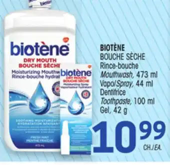 Uniprix BIOTÈNE BOUCHE SÈCHE Rince-bouche/Mouthwash, Vapo/Spray, Dentifrice/Toothpaste, Gel offer