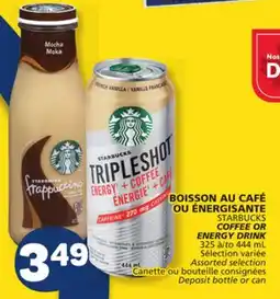 Marché Bonichoix STARBUCKS COFFEE OR COFFEE OR ENERGY DRINK offer