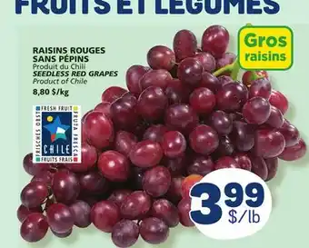 Marché Bonichoix SEEDLESS RED GRAPES offer