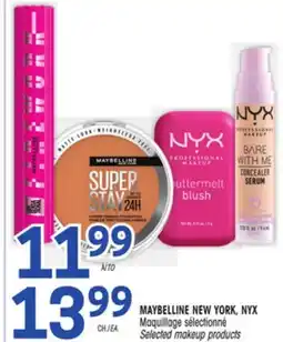 Uniprix MAYBELLINE NEW YORK, NYX Maquillage sélectionné/Selected makeup products offer