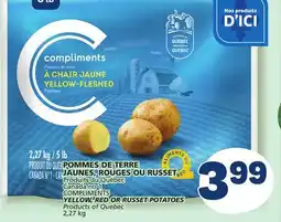 Marché Bonichoix COMPLIMENTS YELLOW, RED OR RUSSET POTATOES offer