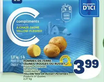 Marché Bonichoix COMPLIMENTS YELLOW, RED OR RUSSET POTATOES offer