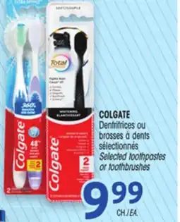 Uniprix COLGATE Dentrifrices ou brosses à dents sélectionnés/Selected toothpastes or toothbrushes offer