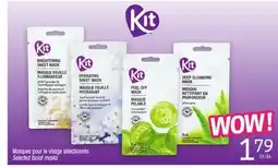 Uniprix Kit Masques pour le visage sélectionnés/Selected facial masks offer