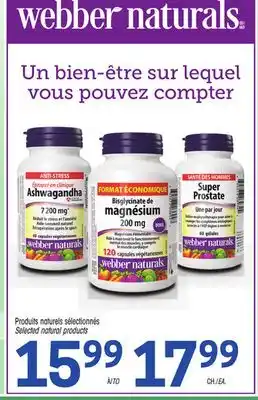 Uniprix WEBBER NATURALS Produits naturels sélectionnés/Selected natural products offer