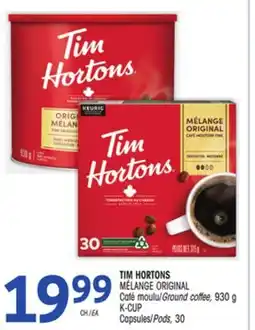 Uniprix TIM HORTONS MÉLANGE ORIGINAL Café moulu/Ground coffee, K-CUP Capsules/Pods offer
