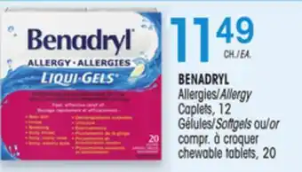Uniprix BENADRYL Allergies/Allergy,Gélules/Softgels offer
