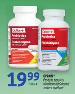 Uniprix OPTION+ Produits naturels sélectionnés/Selected natural products offer