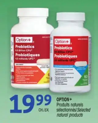 Uniprix OPTION+ Produits naturels sélectionnés/Selected natural products offer