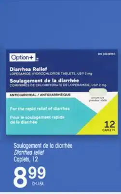 Uniprix Option+ Soulagement de la diarrhée/Diarrhea relief Caplets offer