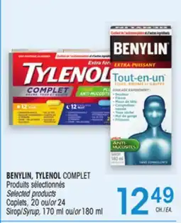 Uniprix BENYLIN, TYLENOL COMPLET Produits sélectionnés / Selected products offer