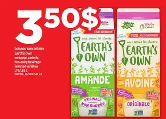 Maxi BOISSON NON LAITIÈRE EARTH'S OWN | NON-DAIRY BEVERAGE, 1,75/1,89 L offer