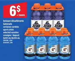 Maxi BOISSON DÉSALTÉRANTE GATORADE | SPORTS DRINK, 6X591 ML/8X355 ML offer