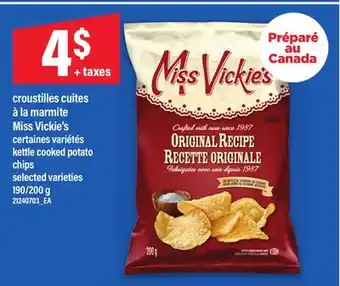 Maxi CROUSTILLES CUITES À LA MARMITE MISS VICKIE'S 190/200 G offer