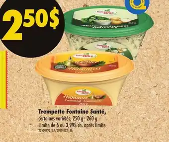 Maxi TREMPETTE FONTAINE SANTÉ, 250g- 260g offer