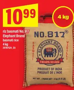 Maxi RIZ BASMATI NO. 817 ELEPHANT BRAND | BASMATI RICE, 4 kg offer