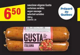 Maxi SAUCISSE VÉGANE GUSTA, 350 G | VEGAN SAUSAGE offer