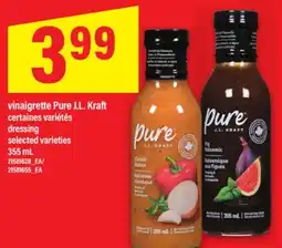 Maxi VINAIGRETTE PURE J.L. KRAFT | DRESSING, 355 mL offer