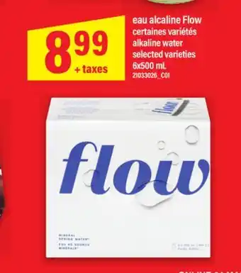 Maxi EAU ALCALINE FLOW | ALKALINE WATER, 6x500 mL offer