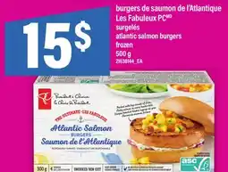 Maxi BURGERS DE SAUMON DE L'ATLANTIQUE LES FABULEUX PC | ATLANTIC SALMON BURGERS, 500 g offer