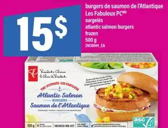Maxi BURGERS DE SAUMON DE L'ATLANTIQUE LES FABULEUX PC | ATLANTIC SALMON BURGERS, 500 g offer