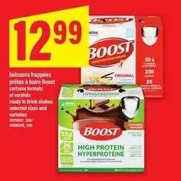 Maxi BOISSONS FRAPPÉES PRÊTES À BOIRE BOOST | READY TO DRINK SHAKES offer