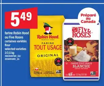 Maxi FARINE ROBIN HOOD OU FIVE ROSES | FLOUR, 2/2,5 kg offer