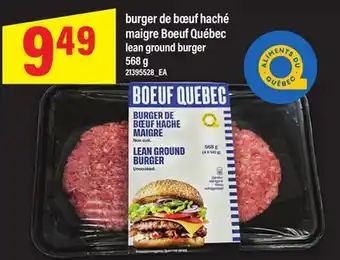 Maxi BURGER DE BŒUF HACHÉ MAIGRE BOEUF QUÉBEC | LEAN GROUND BURGER, 568 g offer