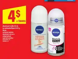 Maxi DÉODORANT À BILLE 50 ML OU ANTISUDORIFIQUE 51/52 G NIVEA offer