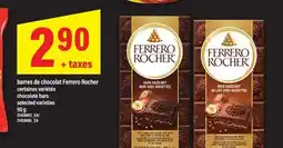 Maxi BARRES DE CHOCOLAT FERRERO ROCHER | CHOCOLATE BARS, 90 g offer