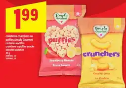Maxi COLLATIONS CRUNCHERS OU PUFFIES SIMPLY GOURMET | CRUNCHERS OR PUFFIES SNACKS offer