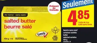 Maxi beurre sans nom NO NAME 454 g | butter offer