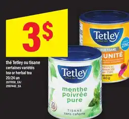 Maxi THÉ TETLEY OU TISANE | TEA OR HERBAL TEA, 20/24 UN offer