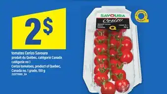 Maxi TOMATES CERIZO SAVOURA, 150 G | CERIZO TOMATOES offer