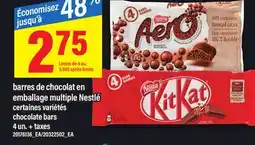 Maxi Barres de chocolat en emballage multiple Nestlé offer