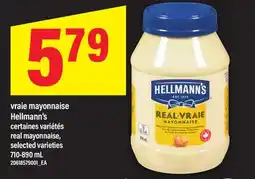 Maxi VRAIE MAYONNAISE HELLMANN'S 710-890 ML offer