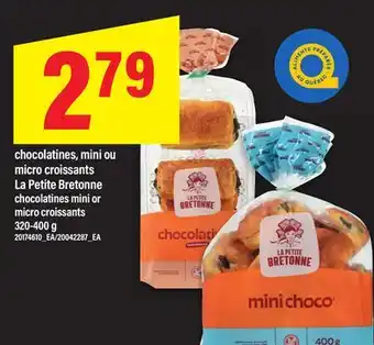 Maxi Chocolatines, mini ou micro croissants La Petite Bretonne | chocolatines mini or micro croissants offer