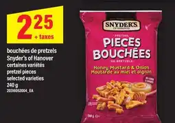 Maxi Bouchées de pretzels Snyder's of Hanover, 240 g offer