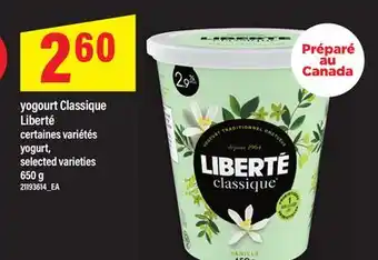 Maxi YOGOURT CLASSIQUE LIBERTÉ, 650 G | YOGURT offer