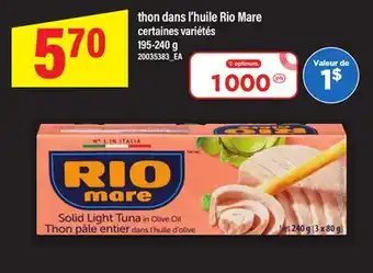 Maxi THON DANS L'HUILE RIO MARE offer