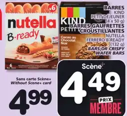 Marches Tradition KIND (4 x 50 g) NUTELLA FERRERO B-READY (132 g) BARS OR CRISPY WAFER BARS offer