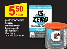 Maxi POUDRE D'HYDRATATION GATORADE | HYDRATION POWDER, 10 UN./560 G offer