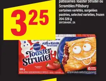 Maxi PÂTISSERIES TOASTER STRUDEL OU SCRAMBLES PILLSBURY, 204-326 g offer