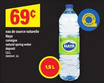 Maxi source naturelle Naya Naya consigne consigne natural spring water offer