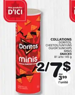 Marches Tradition DORITOS, CHEETOS,FUNYUNS OR SUNCHIPS MINIS SNACKS offer