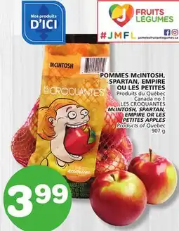 Marches Tradition LES CROQUANTES McINTOSH, SPARTAN, EMPIRE OR LES PETITES APPLES offer