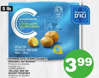 Marches Tradition COMPLIMENTS YELLOW, RED OR RUSSET POTATOES offer